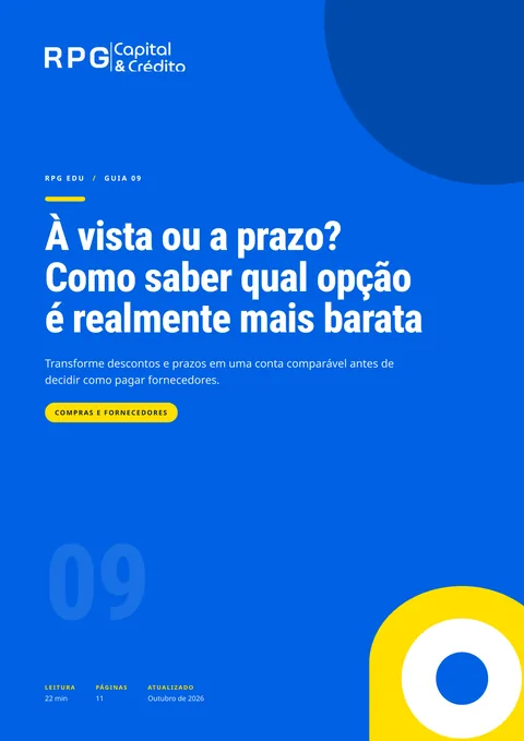 Capa do guia 09: À vista ou a prazo? Como saber qual opção é realmente mais barata