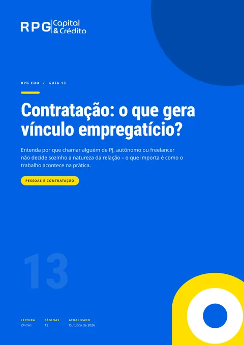 Capa do guia 13: Contratação: o que gera vínculo empregatício?