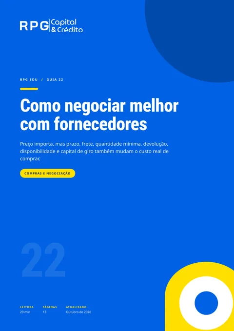 Capa do guia 22: Como negociar melhor com fornecedores