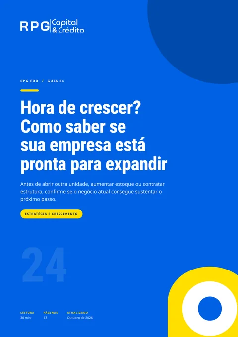 Capa do guia 24: Hora de crescer? Como saber se sua empresa está pronta para expandir