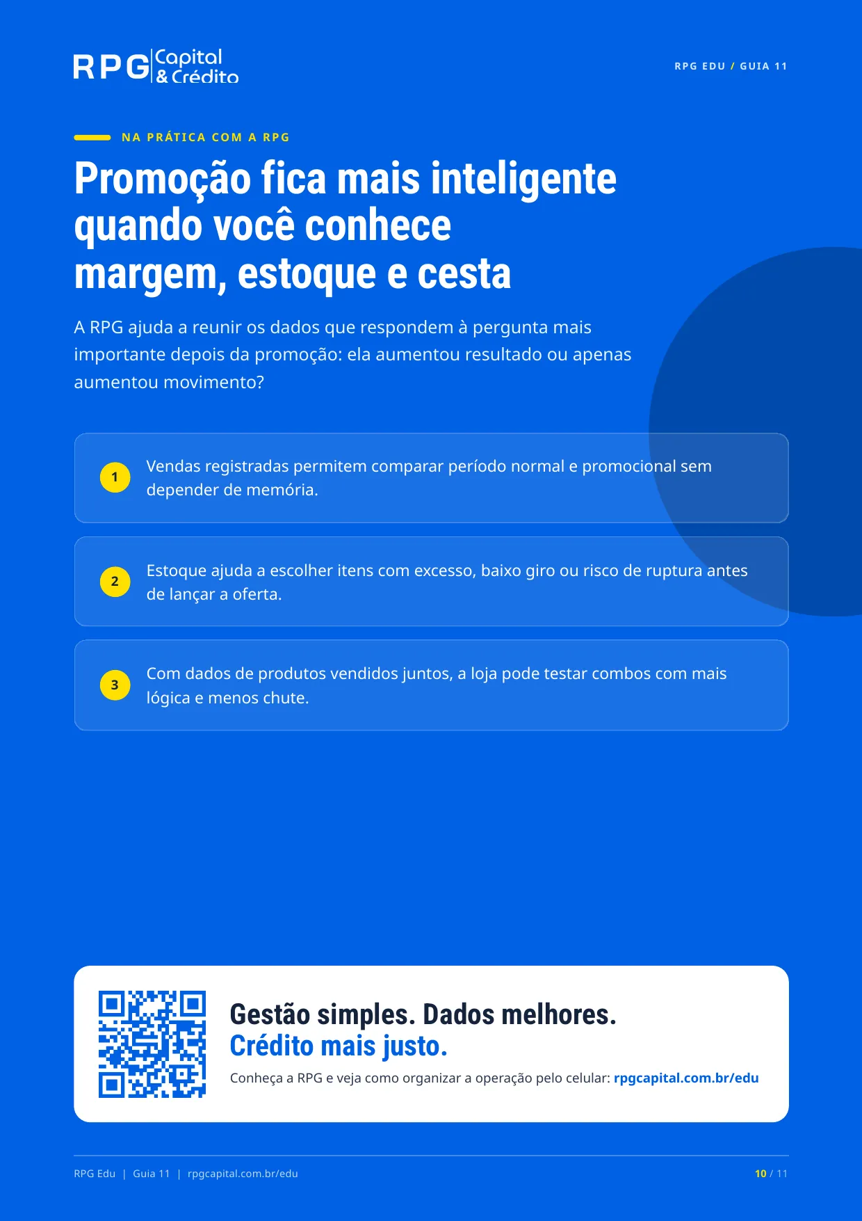 Promoções e descontos: como vender mais sem destruir sua margem — página 10: Promoção fica mais inteligente quando você conhece margem, estoque e cesta