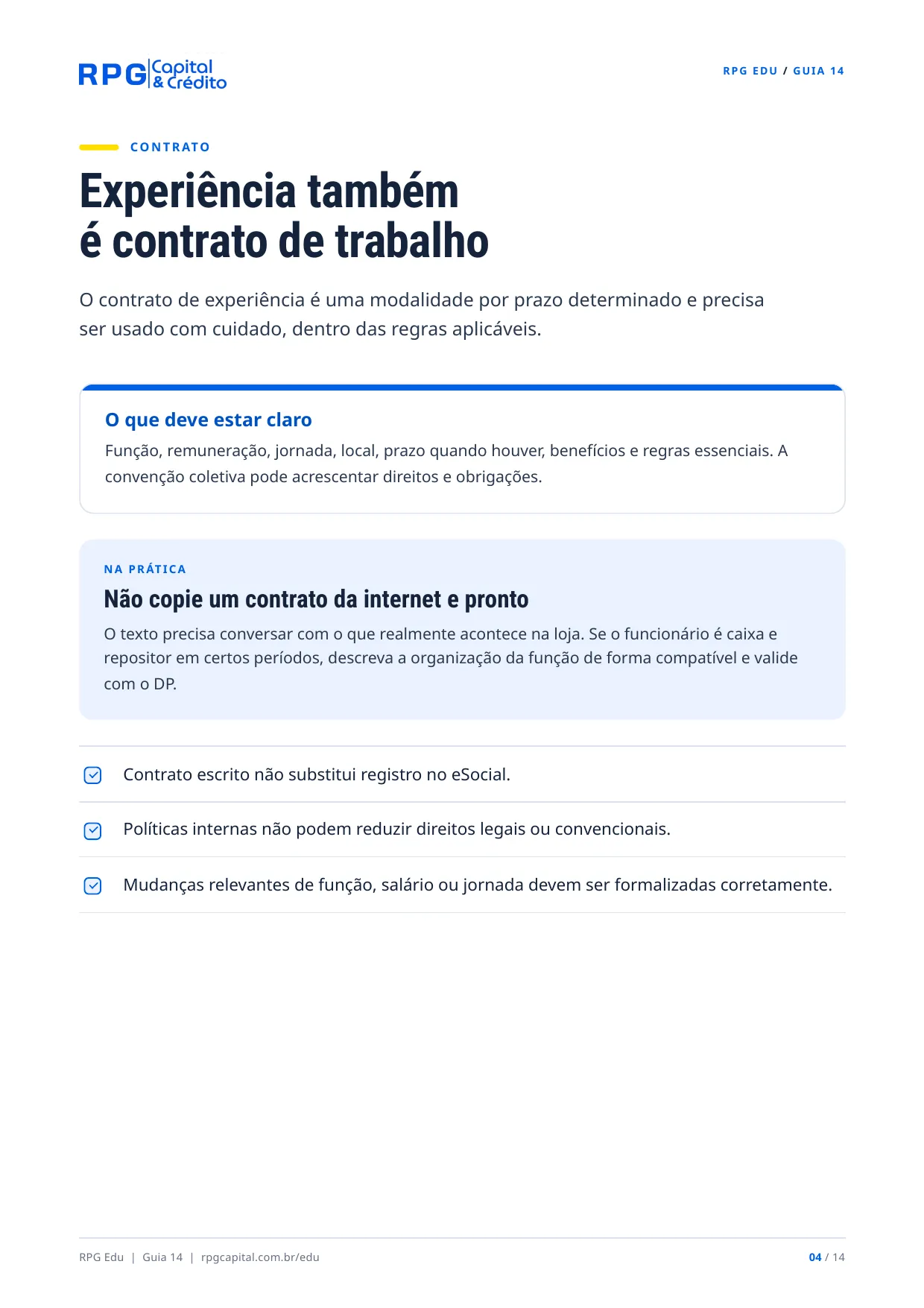 Tudo o que você precisa saber antes de contratar alguém pela CLT — página 4: Experiência também é contrato de trabalho