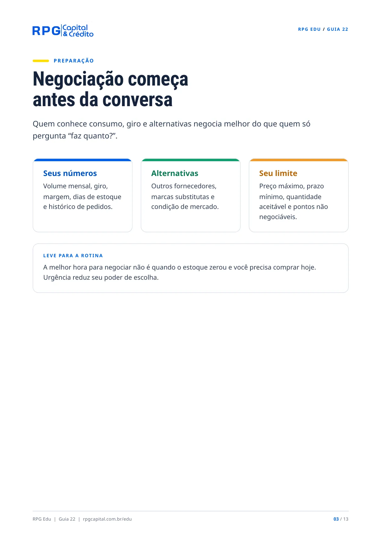 Como negociar melhor com fornecedores — página 3: Negociação começa antes da conversa