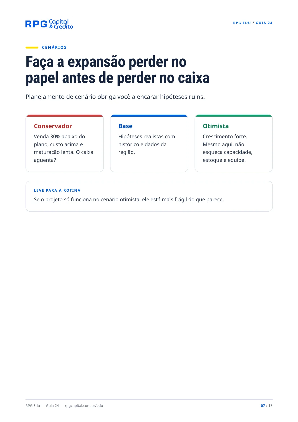 Hora de crescer? Como saber se sua empresa está pronta para expandir — página 7: Faça a expansão perder no papel antes de perder no caixa